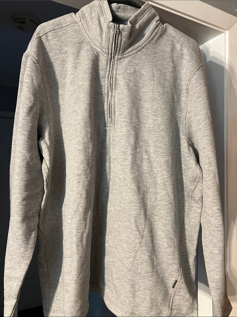 Eddie Bauer Light Gray Zip-Neck Sweatshirt
